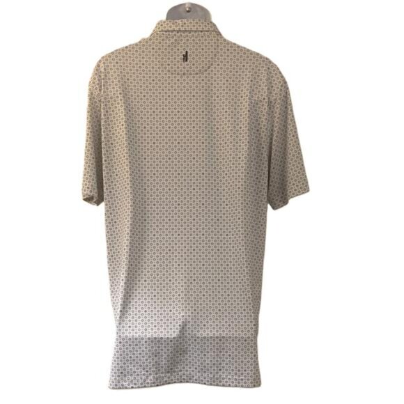 Johnnie-O Mens Short Sleeve Polo Shirt Micro Dot Print, XL Casual Golf Apparel - Picture 3 of 5